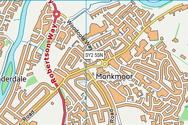 SY2 5SN map - OS VectorMap District (Ordnance Survey)