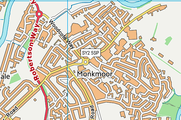 SY2 5SP map - OS VectorMap District (Ordnance Survey)