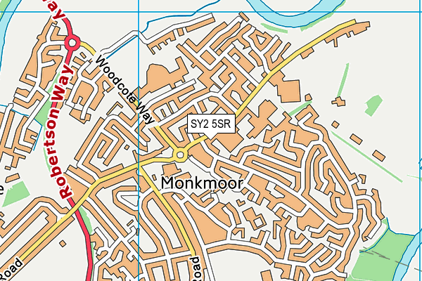 SY2 5SR map - OS VectorMap District (Ordnance Survey)