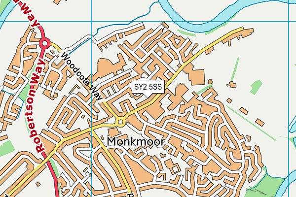 SY2 5SS map - OS VectorMap District (Ordnance Survey)