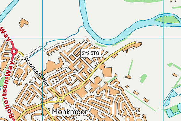 SY2 5TG map - OS VectorMap District (Ordnance Survey)