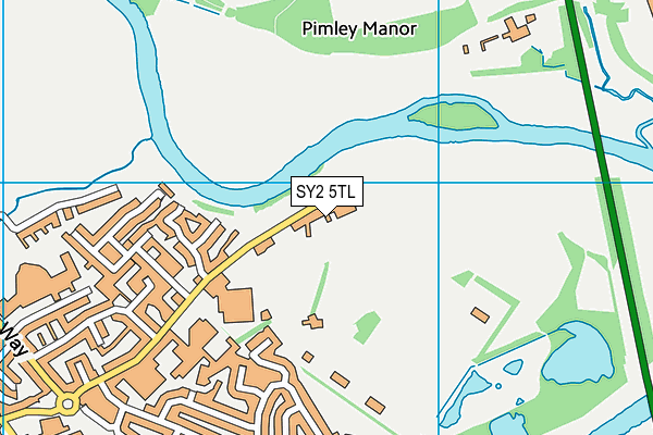 SY2 5TL map - OS VectorMap District (Ordnance Survey)