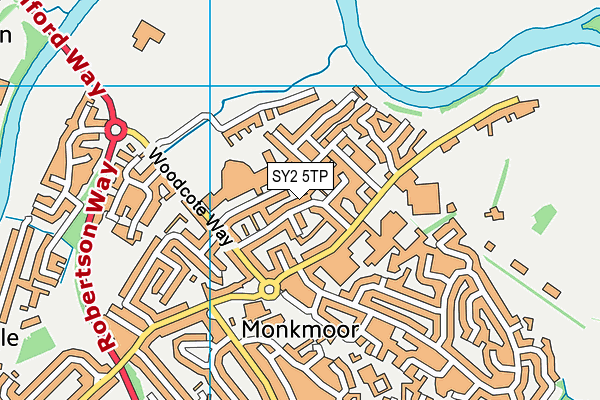 SY2 5TP map - OS VectorMap District (Ordnance Survey)