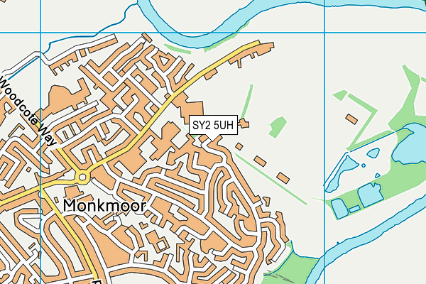 SY2 5UH map - OS VectorMap District (Ordnance Survey)