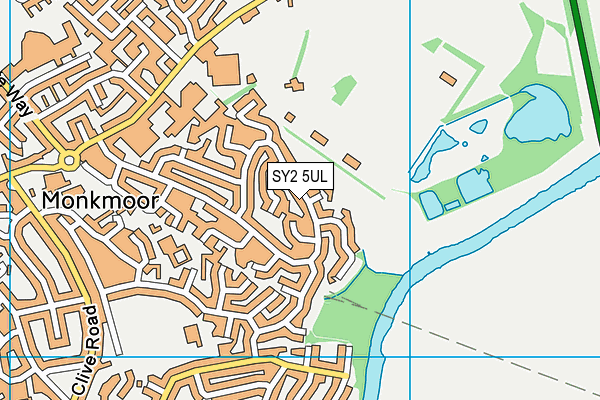 SY2 5UL map - OS VectorMap District (Ordnance Survey)