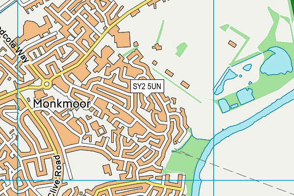 SY2 5UN map - OS VectorMap District (Ordnance Survey)