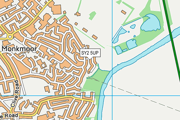 SY2 5UP map - OS VectorMap District (Ordnance Survey)