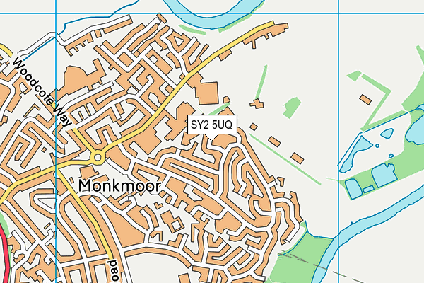 SY2 5UQ map - OS VectorMap District (Ordnance Survey)