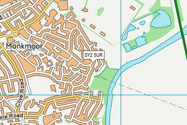 SY2 5UR map - OS VectorMap District (Ordnance Survey)