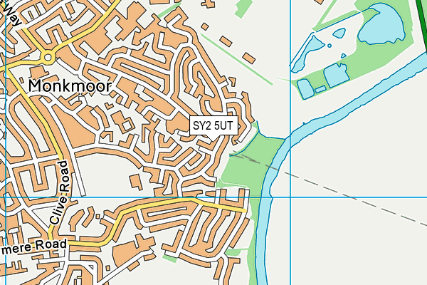 SY2 5UT map - OS VectorMap District (Ordnance Survey)
