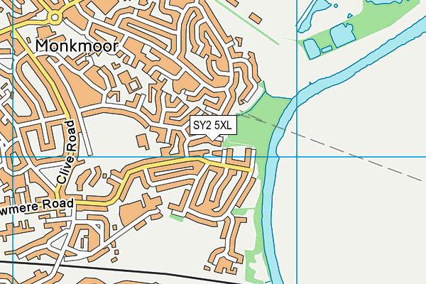 SY2 5XL map - OS VectorMap District (Ordnance Survey)