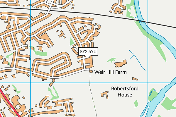 SY2 5YU map - OS VectorMap District (Ordnance Survey)