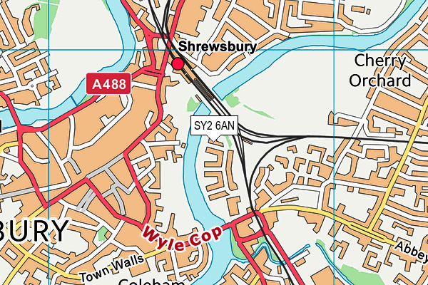 SY2 6AN map - OS VectorMap District (Ordnance Survey)