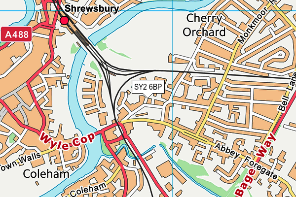 SY2 6BP map - OS VectorMap District (Ordnance Survey)