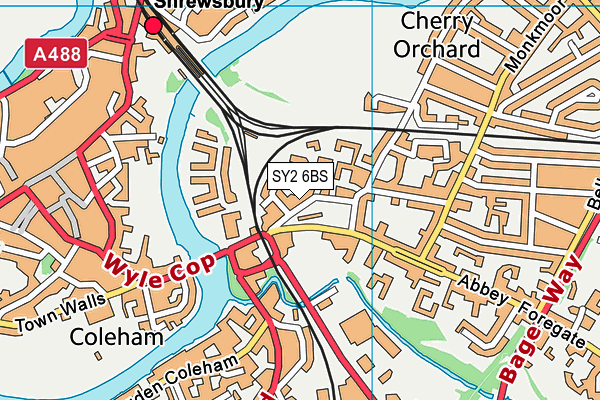 SY2 6BS map - OS VectorMap District (Ordnance Survey)
