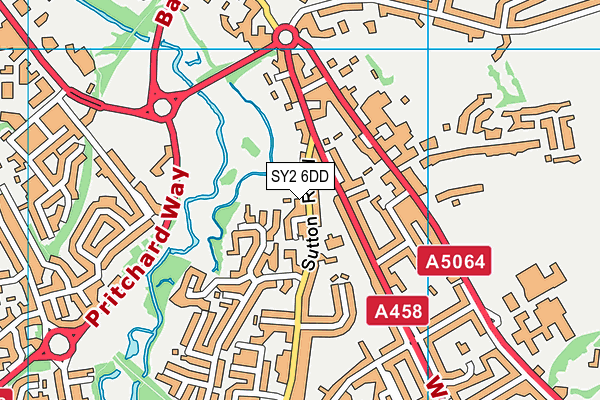 SY2 6DD map - OS VectorMap District (Ordnance Survey)