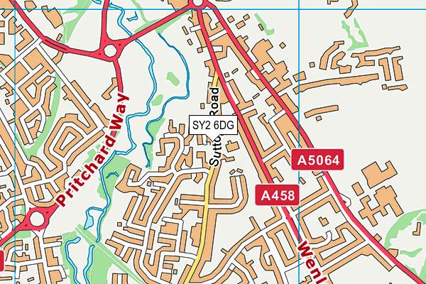 SY2 6DG map - OS VectorMap District (Ordnance Survey)