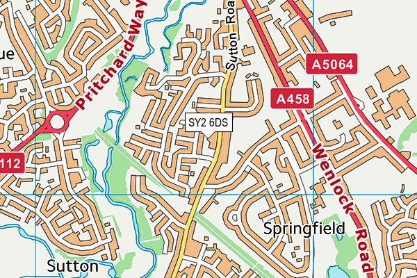 SY2 6DS map - OS VectorMap District (Ordnance Survey)