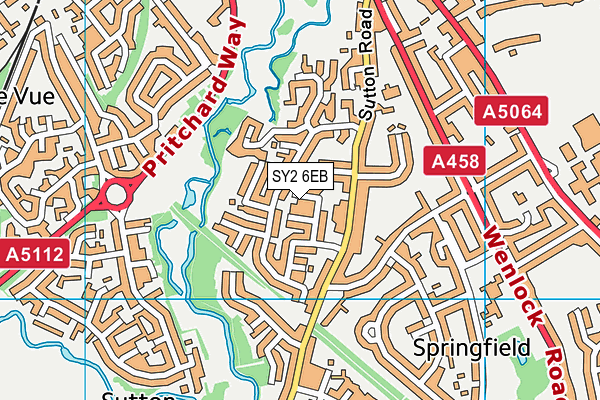 SY2 6EB map - OS VectorMap District (Ordnance Survey)