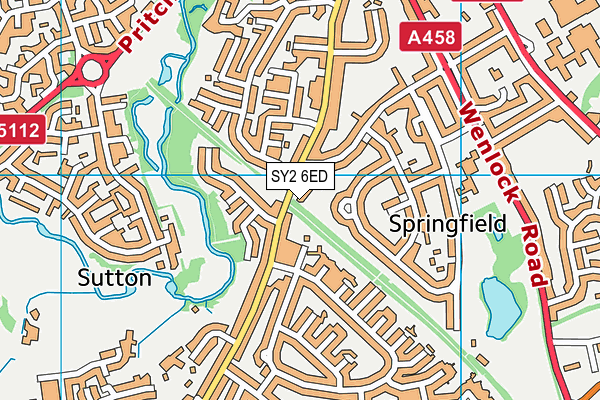 SY2 6ED map - OS VectorMap District (Ordnance Survey)