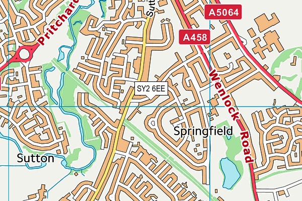 SY2 6EE map - OS VectorMap District (Ordnance Survey)