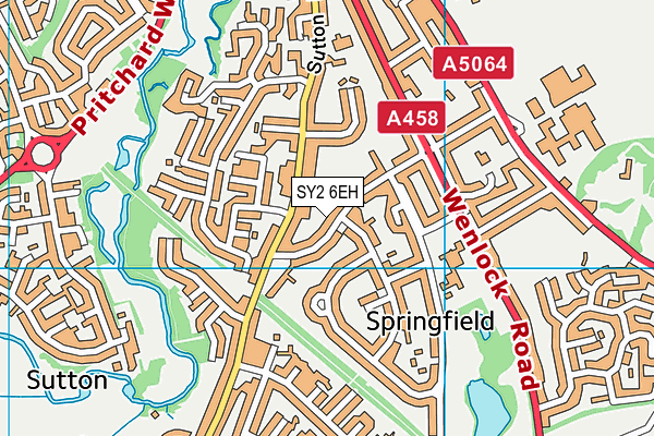 SY2 6EH map - OS VectorMap District (Ordnance Survey)