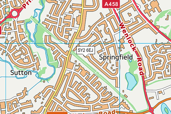 SY2 6EJ map - OS VectorMap District (Ordnance Survey)