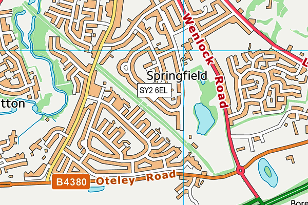 SY2 6EL map - OS VectorMap District (Ordnance Survey)