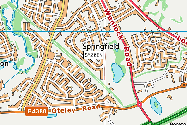 SY2 6EN map - OS VectorMap District (Ordnance Survey)