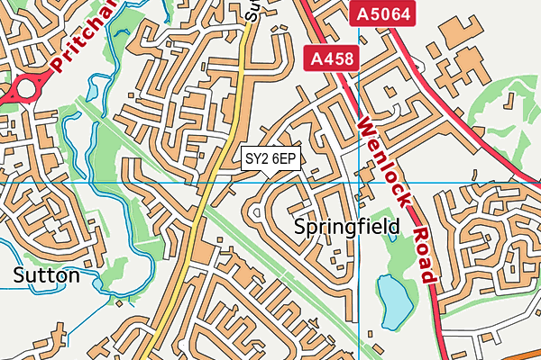 SY2 6EP map - OS VectorMap District (Ordnance Survey)