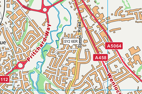 SY2 6ER map - OS VectorMap District (Ordnance Survey)