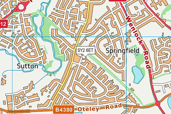 SY2 6ET map - OS VectorMap District (Ordnance Survey)