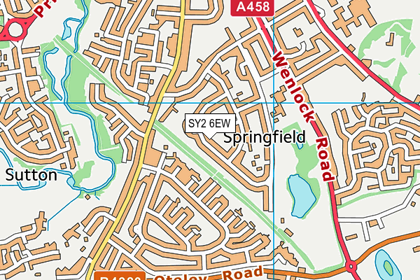 SY2 6EW map - OS VectorMap District (Ordnance Survey)