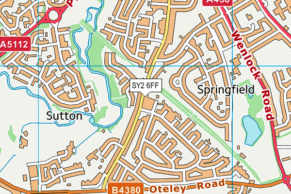 SY2 6FF map - OS VectorMap District (Ordnance Survey)