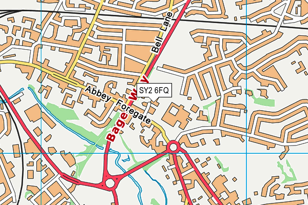 SY2 6FQ map - OS VectorMap District (Ordnance Survey)