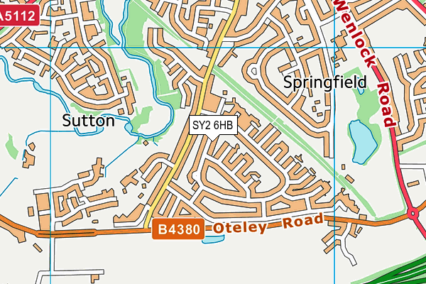 SY2 6HB map - OS VectorMap District (Ordnance Survey)