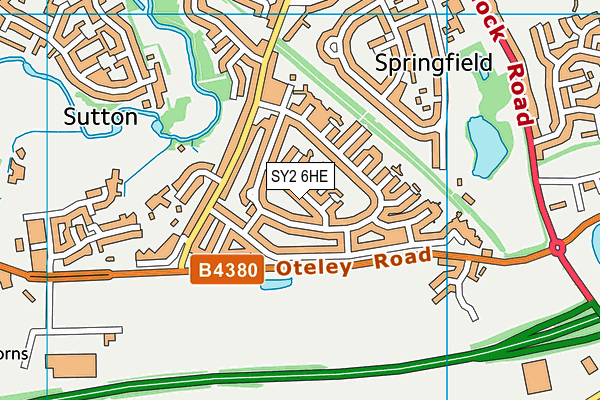 SY2 6HE map - OS VectorMap District (Ordnance Survey)