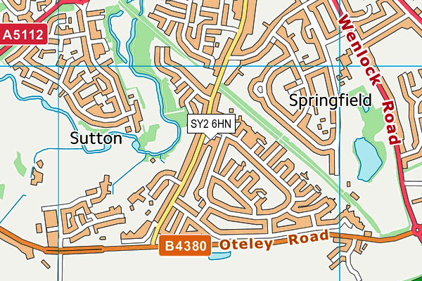 SY2 6HN map - OS VectorMap District (Ordnance Survey)