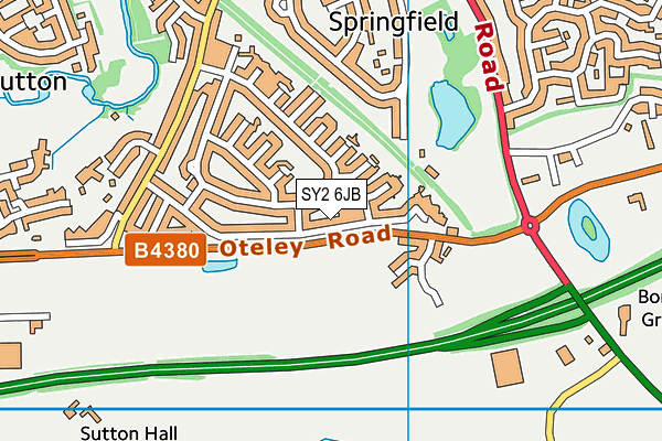 SY2 6JB map - OS VectorMap District (Ordnance Survey)