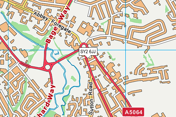 SY2 6JJ map - OS VectorMap District (Ordnance Survey)