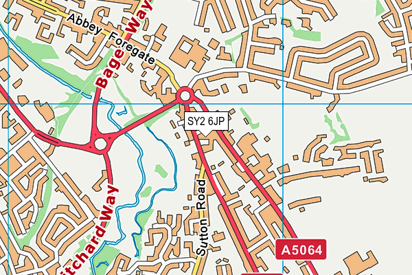 SY2 6JP map - OS VectorMap District (Ordnance Survey)