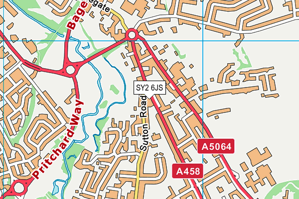 SY2 6JS map - OS VectorMap District (Ordnance Survey)