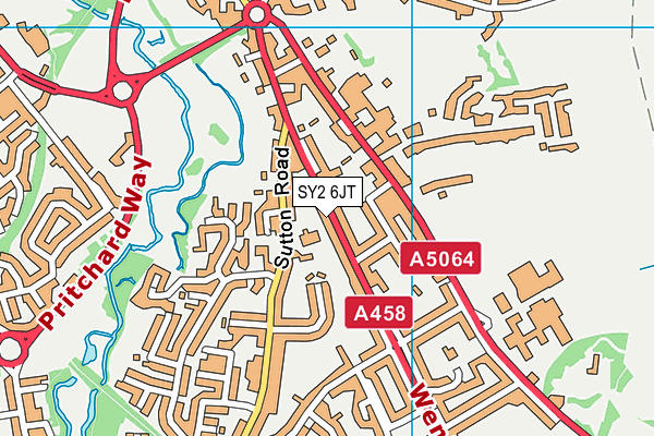 SY2 6JT map - OS VectorMap District (Ordnance Survey)