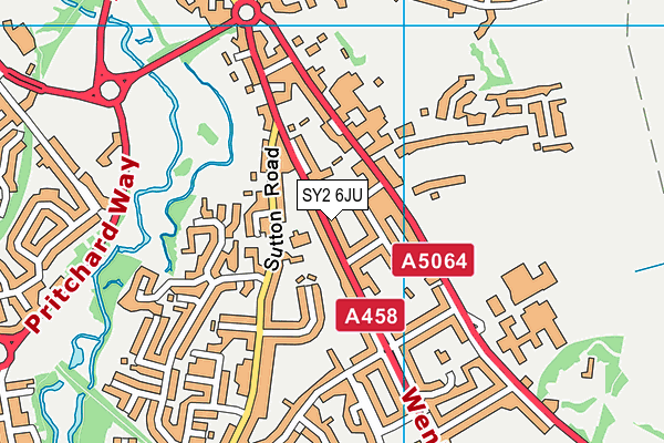 SY2 6JU map - OS VectorMap District (Ordnance Survey)