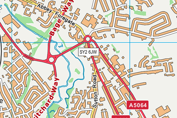 SY2 6JW map - OS VectorMap District (Ordnance Survey)