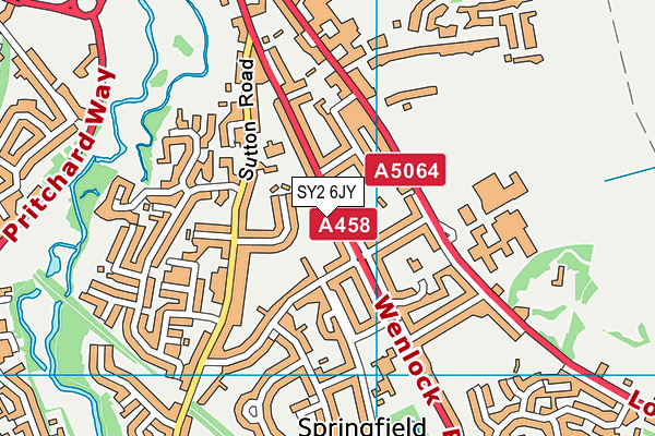 SY2 6JY map - OS VectorMap District (Ordnance Survey)