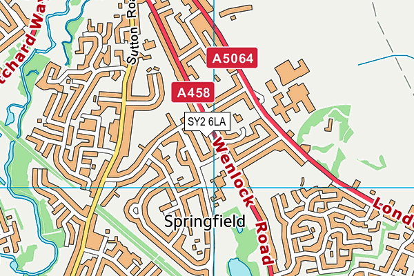 SY2 6LA map - OS VectorMap District (Ordnance Survey)