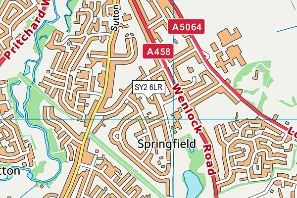 SY2 6LR map - OS VectorMap District (Ordnance Survey)