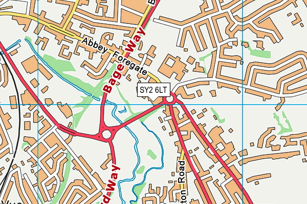 SY2 6LT map - OS VectorMap District (Ordnance Survey)