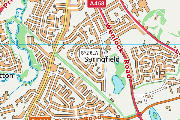 SY2 6LW map - OS VectorMap District (Ordnance Survey)